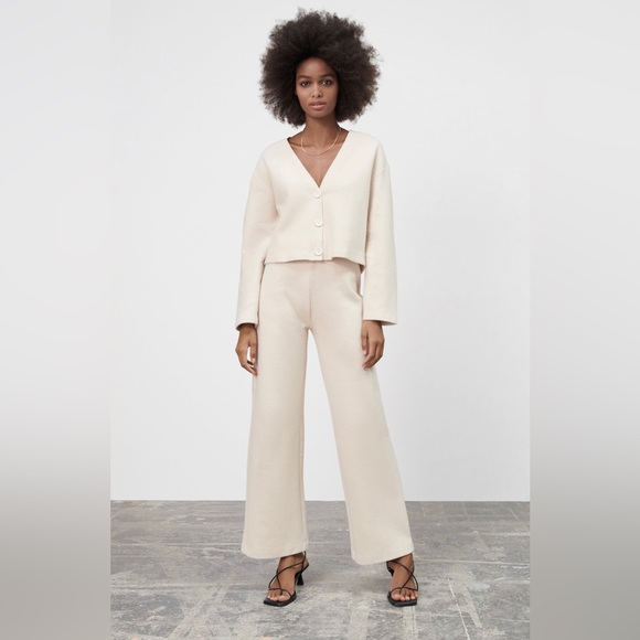 ZARA CREAM SOFT CARDIGAN - Picture 4 of 8